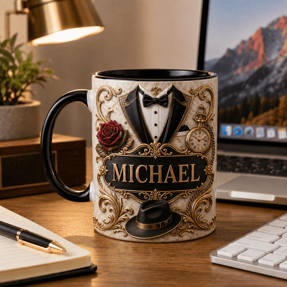 Godfather Mug 2D Printed 3D Effect Personalized Godfather Mug Custom Godfather Gift