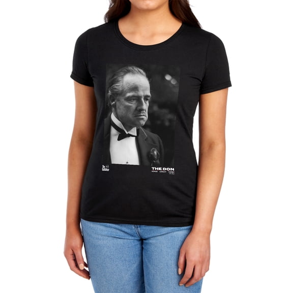 Godfather The Don Photo Women's T Shirt, Black, Small
