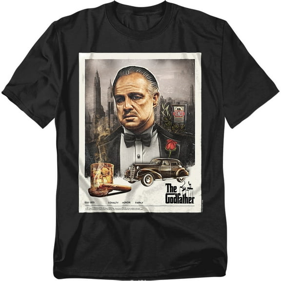 Godfather T-Shirt Vintage Poster Unisex Graphic Tee for Men & Women