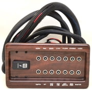 Godfrey Boat Push Button Breaker Panel | Woodgrain 9 3/8 x 5 1/8 Inch