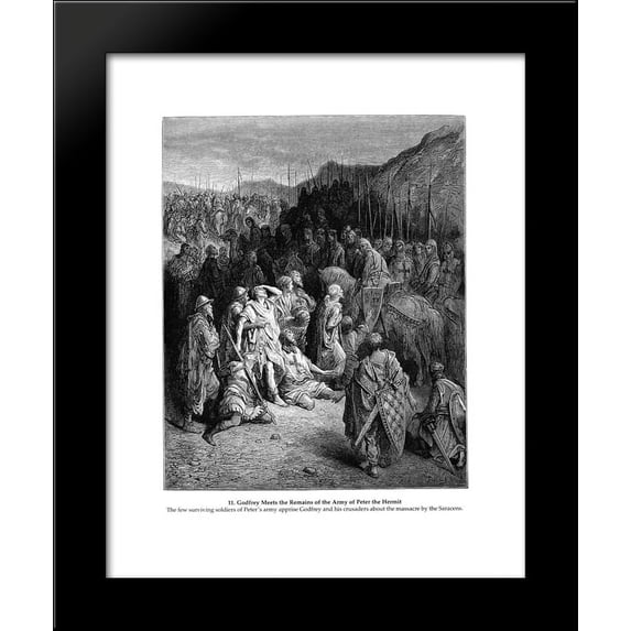 Godfrey Meets the Remains of the Army of Peter the Hermit 20x24 Framed Art Print by Gustave Dore