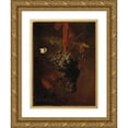 thumbnail image 1 of Godfried Schalcken 15x18 Gold Ornate Wood Frame and Double Matted Museum Art Print Titled - Bunch of Grapes, 1 of 4