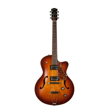 Godin 5th Avenue CW Kingpin II HB Cognac Burst Finish Arch Top Electric Guitar