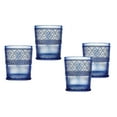 thumbnail image 1 of Godinger Old Fashioned Whiskey Glasses, Drinking Glasses, Vintage Decor, Glass Cups, Water Glasses, Cocktail Glasses - Claro Collection, 12oz, Blue, Set of 4, 1 of 1