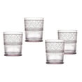 thumbnail image 1 of Godinger Old Fashioned Whiskey Glasses, Drinking Glasses, Vintage Decor, Glass Cups, Water Glasses, Cocktail Glasses - Claro Collection, 12oz, Pink, Set of 4, 1 of 1