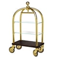 thumbnail image 1 of Godinger 19922 2 Tier Server Luggage Cart, Gold, 1 of 1