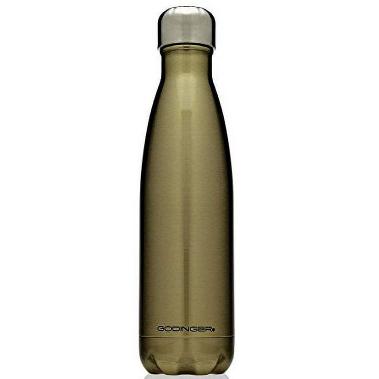 Godinger 24 -Hour Insulated Stainless Steel Water bottle, Shiny Gold, 17oz.  , 