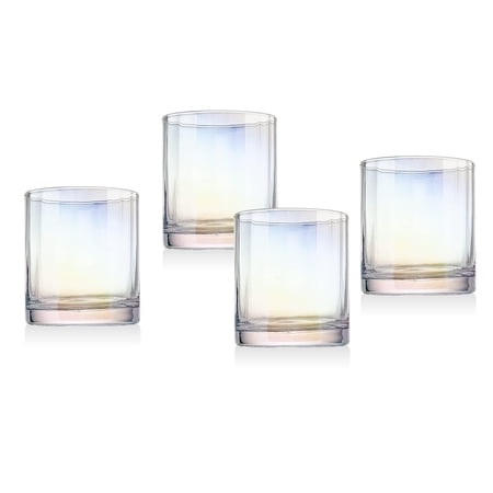 Godinger DOF Glasses, Glass Cups, Beverage Glasses, Drinking Glass, Barware & Drinkware, Set of 4, Monterey Optic