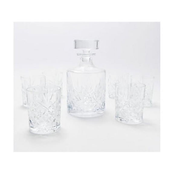 Godinger 26842 Dublin Decanter & Double Old Fashion Whiskey Set - 6 Piece