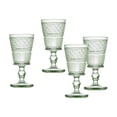 thumbnail image 1 of Godinger Wine Glasses, Drinking Glasses with Stem, Red Wine Glasses, Wine Glass Cups, Vintage Decor - Claro Collection, Green, Set of 4, 1 of 1