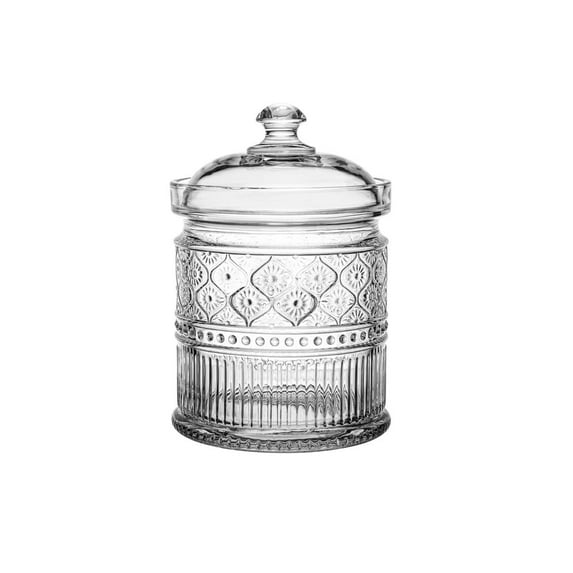 Godinger Canister Storage Container, Non Leaded Crystal Storage Canister Clear - 4X6