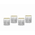 thumbnail image 1 of Godinger 28275 Avenue Rim Double Old Fashion Glass, Gold - Set of 4, 1 of 1