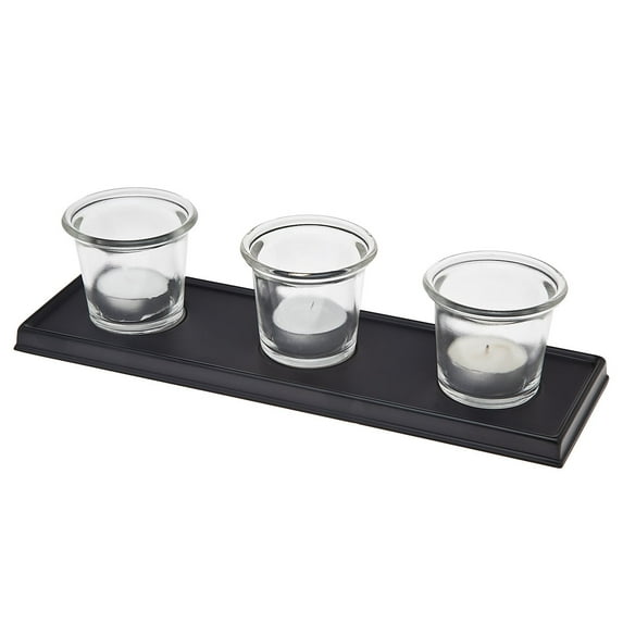Godinger 3 Votive Holder Black Base