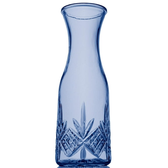 Godinger Carafe, Glass Pitcher, Wine Pitcher, Cocktail Carafe, Water Jug, for Iced Tea, Mixed Decanter & Beverages, Barware & Drinkware, Blue, 32oz