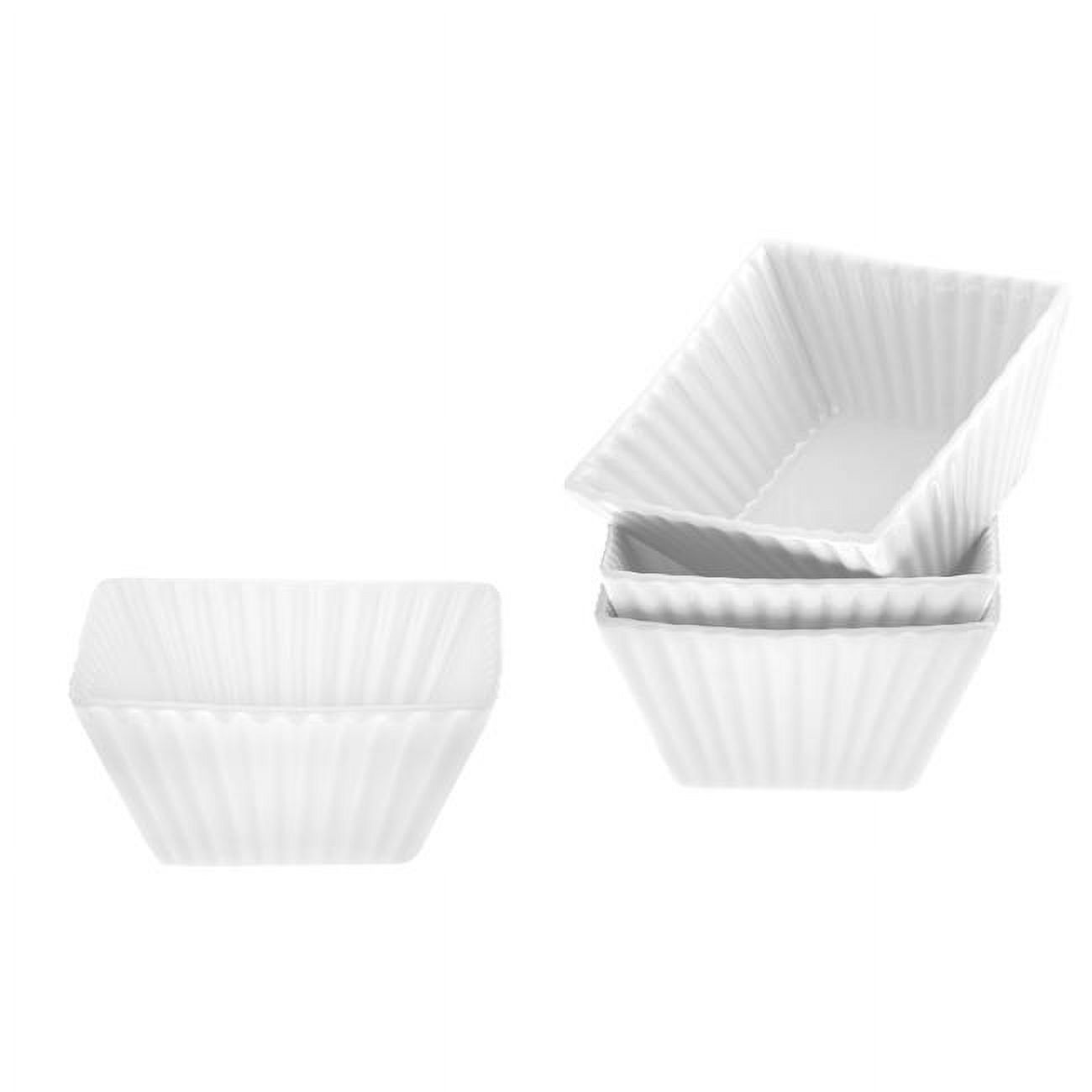 Godinger 33397 3 in. Lil Munch Square Fold Ramekin, Off White - Set of ...