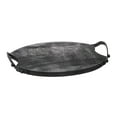 thumbnail image 1 of Godinger Black Wood Serving Tray, Charcuterie Platter Cheese Board with Metal Handles - Round, 1 of 1
