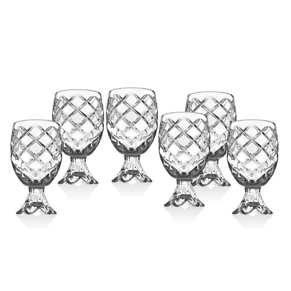 Godinger Pineapple Crystal Shot Glasses Beverege Drinkware - Set of 6
