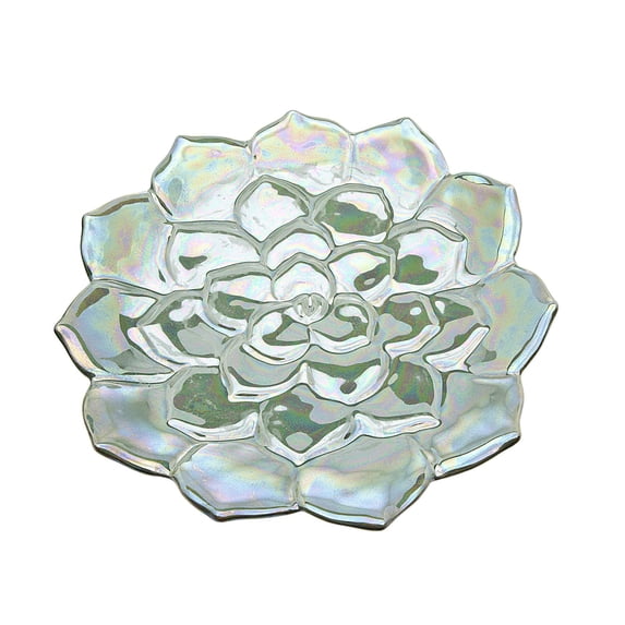Godinger Dessert Plate, Appetizer & Salad Plate, Floral Accent Dish