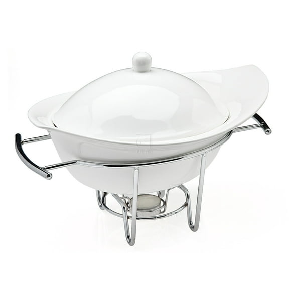 Godinger Natura 1 Quart Warmer for Hot Dishes, Fondue, Beverages and Holiday Dinner