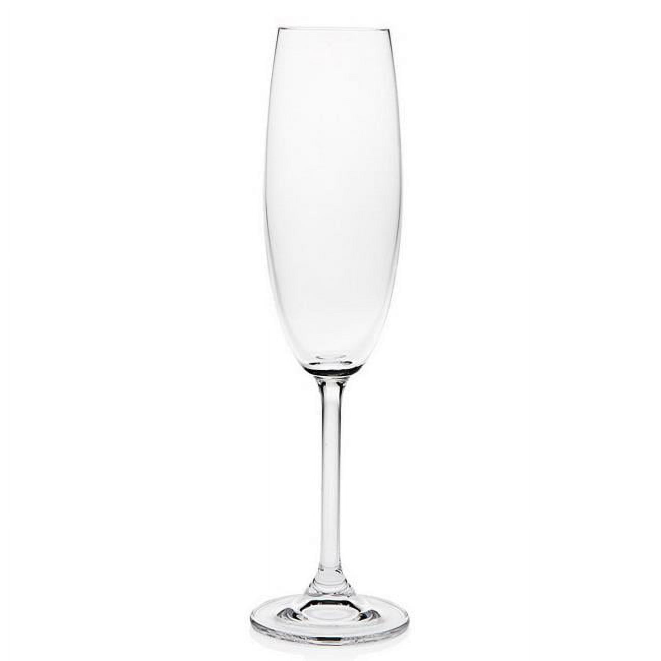 Godinger 7 oz Meridian Flutes Glasses Clear, Set of 4