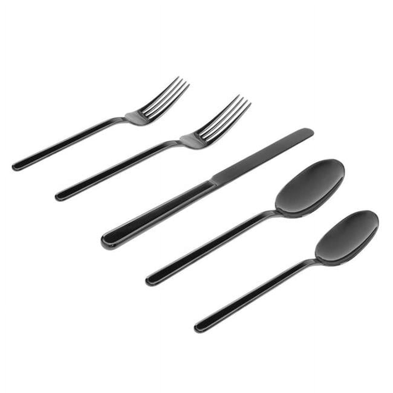 Godinger 84197 Rail 18-10 Stainless Steel Flatware Set, Graphite - 20 ...