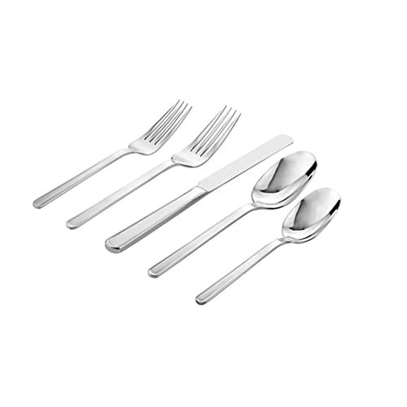 Godinger 84200 Rail 18-10 Stainless Steel Flatware Set, Satin Fade - 20 Piece