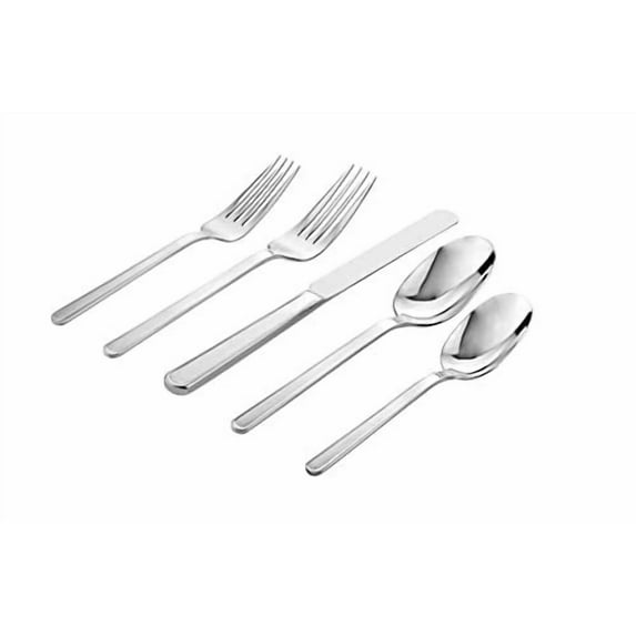 Godinger 84200 Rail 18-10 Stainless Steel Flatware Set, Satin Fade - 20 Piece