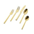 thumbnail image 1 of Godinger Matte Gold Flatware Set, Forks/Spoons/Knives - 20 Pieces Cutlery Set., 1 of 1