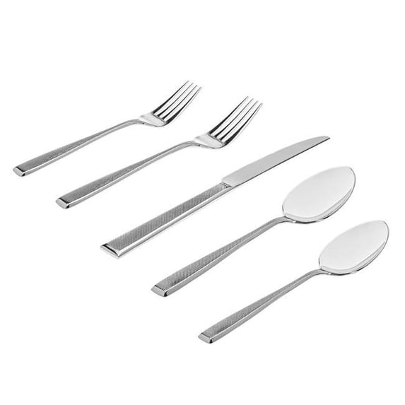 Godinger 84300 18 by 10 Stainless Steel Ingot Flatware Set - 20 Piece