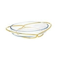 thumbnail image 1 of Godinger 84350 1 x 1 x 1 in. 4 qt. Infinity Oven to Table Glass Oval Glass Baker, Gold, 1 of 1