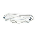 thumbnail image 1 of Godinger 84353 1 x 1 x 1 in. 3 qt. Infinity Oven to Table Glass Rectangle Glass Baker, Nickel, 1 of 1