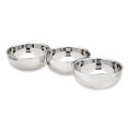 thumbnail image 1 of Godinger Serving Bowls, Relish Tray, Connected Serving Bowls, Hammered Stainless Steel, Set of 4, 1 of 2
