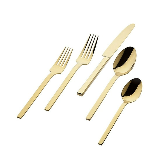 Godinger Atlas Mirror Gold 20-Piece Flatware Set