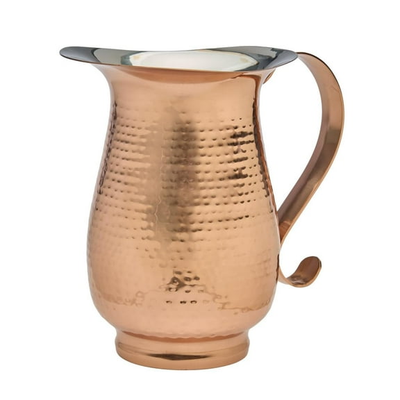 Godinger Beverage Pitcher Hot, Cold Water Jug, Juice and Iced Tea Beverage Carafe Hammered Design