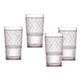 thumbnail image 1 of Godinger Highball Drinking Glasses, Tall Glass Cups, Vintage Decor, Water Glasses, Cocktail Glasses - Claro Collection, Large 17oz, Pink, Set of 4, 1 of 1