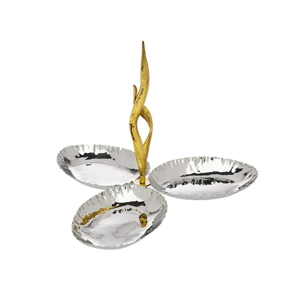 Godinger Candy Server Nut Server, Serving Dish, Chocolate Dish, Candy Dish, 3 Sectional