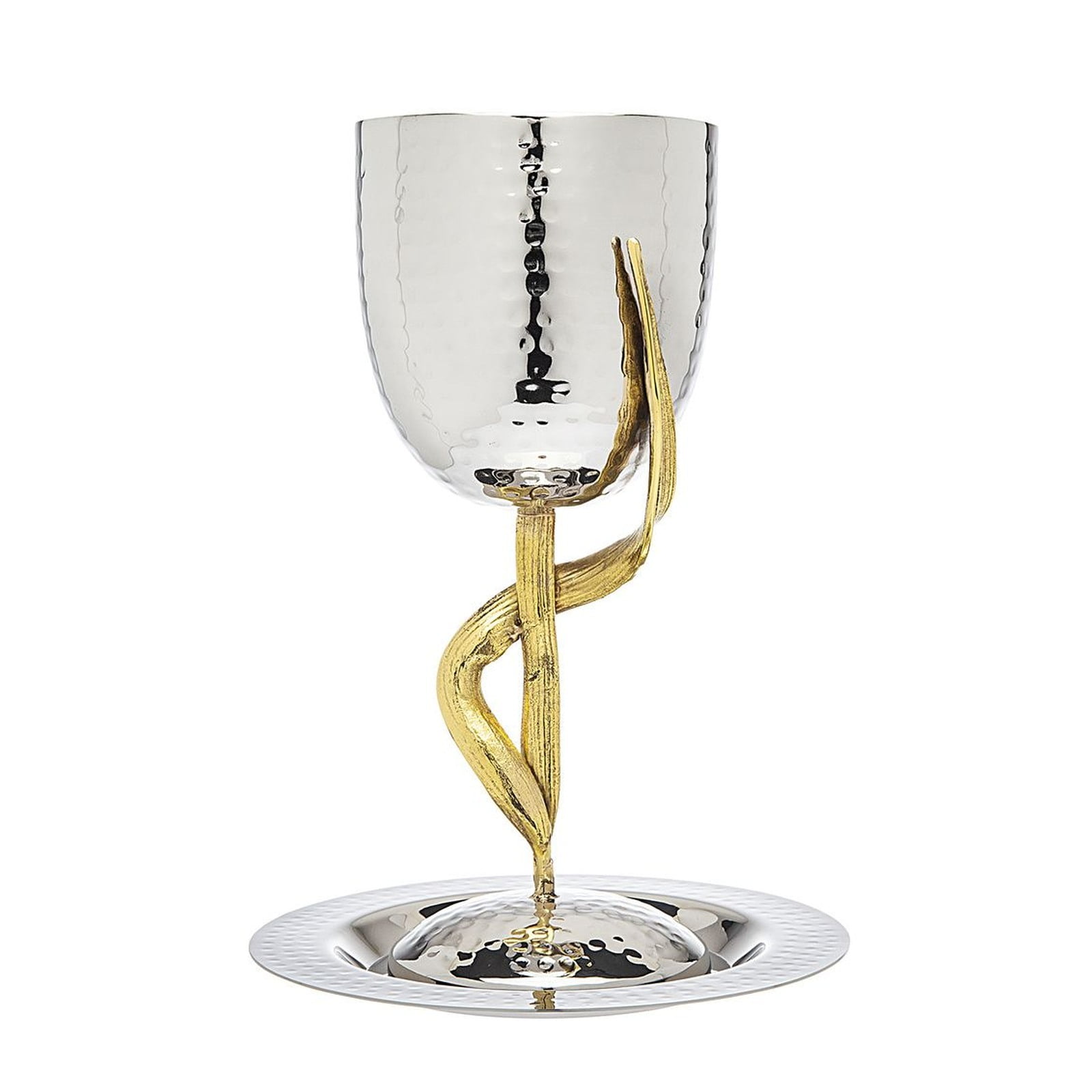 Godinger Crumpled Leaf Os Design Kiddush Cup