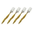 thumbnail image 1 of Godinger Crumpled Leaf Set Of 4 Dessert Forks, 1 of 1