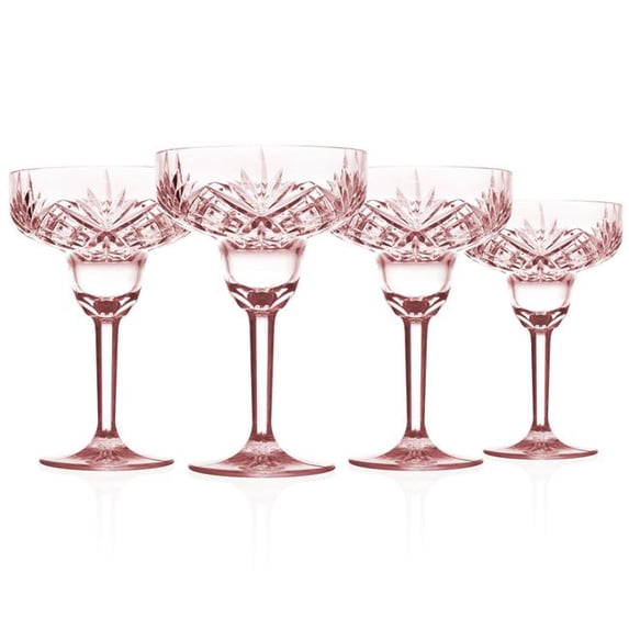 Godinger Dublin Blush Acrylic Margarita Glasses (Set of 4)