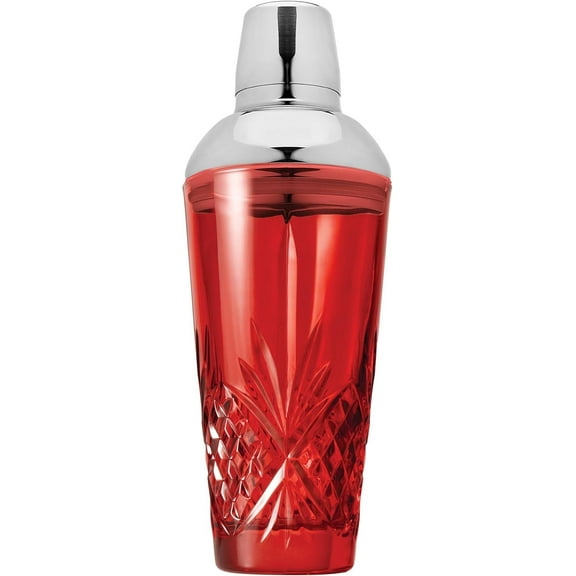 Godinger Dublin Cocktail Shaker, Martini Shaker, 17oz Red