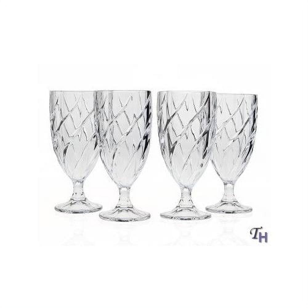 Godinger Godinger Crosswinds 10 oz. Ice Tea Glasses Set of 4, Clear