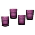 thumbnail image 1 of Godinger Old Fashioned Whiskey Glasses, Drinking Glasses, Vintage Decor, Glass Cups, Water Glasses, Cocktail Glasses - Claro Collection, 12oz, Plum, Set of 4, 1 of 1