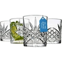 Godinger Old Fashioned Whiskey Glasses, Drinking Glasses, Shatterproof and Reusable Acrylic - Dublin Collection, Set of 4