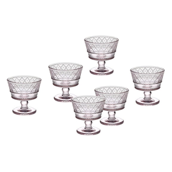 Godinger Serving Bowls, Ice Cream Bowls, Dessert Cups - Claro Collection, Pink, Set Of 8