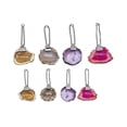 thumbnail image 1 of Godinger Set of 4 Double Sided with sayings on each side Multi Color Agate Liquor Decanter Tags- Whiskey, Bourbon, Scotch, Gin, Rum, Vodka, Brandy and Rye, 1 of 3