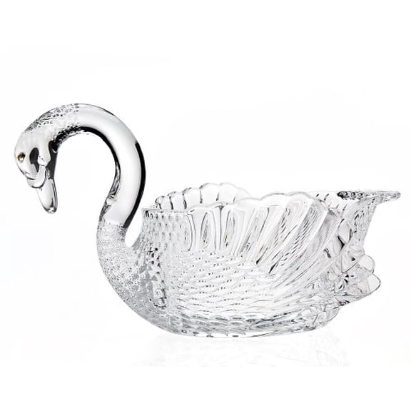 Godinger Swan Serving Bowl Crystal
