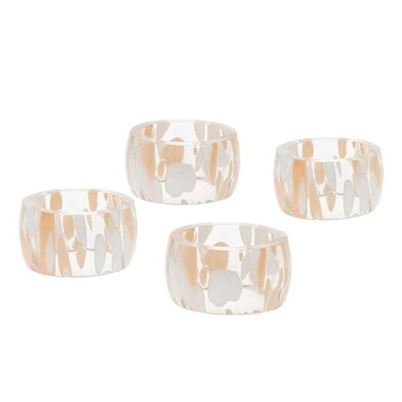 Godinger Terrazo Look Glass Napkin Rings