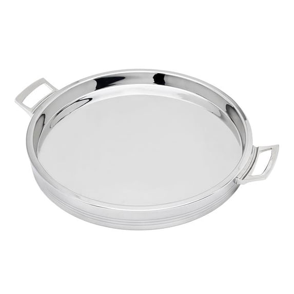 Godinger Top Shelf Round Serving Tray with Handles