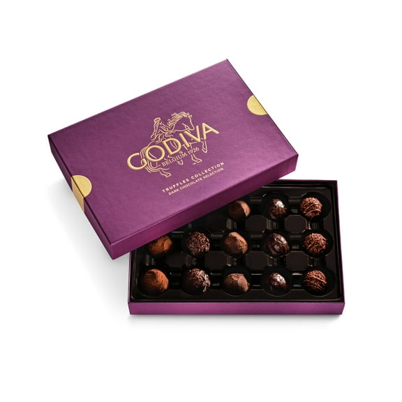 Godiva 15pc Dark Chocolate Truffle Gift Box  Belgian Dark Chocolates with Ganache  Kosher Gourmet Gift