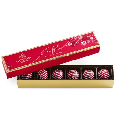 Godiva Holiday Chocolate Truffles Assorted Gift Box – 12-Piece, Limited Edition Christmas Tin, Kosher, 2-Pack